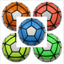 Personalize o LOGOTIPO da máquina do futebol do plutônio do LOGOTIPO TPU + a bola de futebol conservada em estoque do tamanho 5 laminados para treinar
